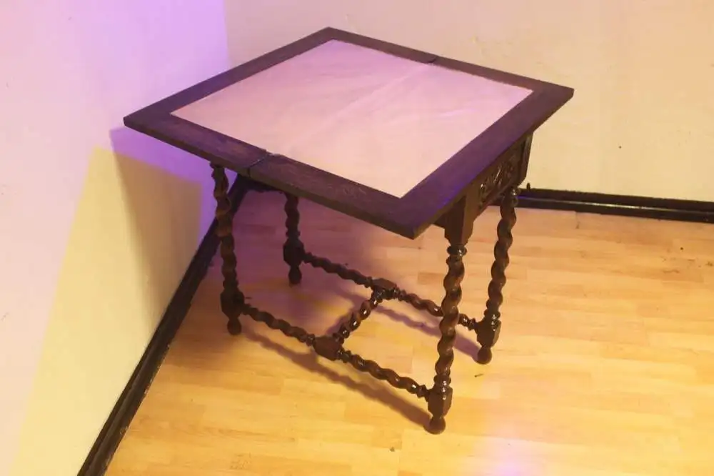 Spieltisch Tisch Herrenzimmer Beistelltisch Antik um 1900            9