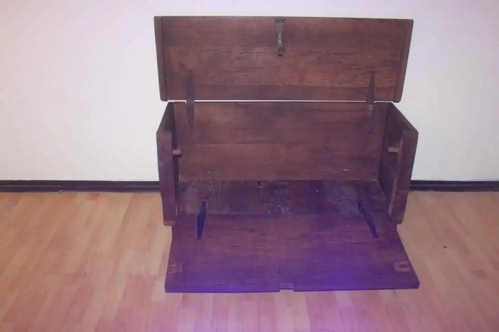 Truhe antik Unikat Sammlerstück ca 1900Jh. 6