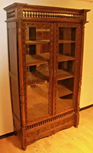 Vitrine Bibolotheksschrank Bücherschrank Herrenzimmer  Antik ca. 1900 Jh.