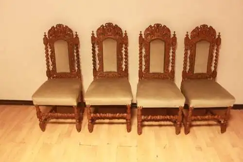 4  Esszimmerstühle Set Jagdstühle   Küchenstühle Gründer  Antik ca. 1900 Jh.
