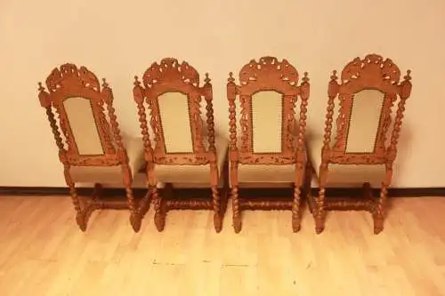 4  Esszimmerstühle Set Jagdstühle   Küchenstühle Gründer  Antik ca. 1900 Jh.