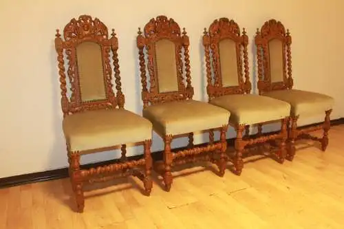 4  Esszimmerstühle Set Jagdstühle   Küchenstühle Gründer  Antik ca. 1900 Jh.