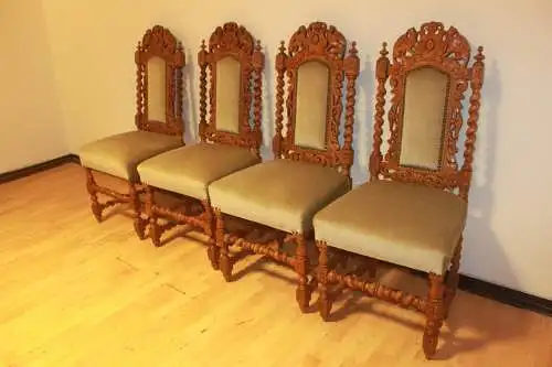 4  Esszimmerstühle Set Jagdstühle   Küchenstühle Gründer  Antik ca. 1900 Jh.