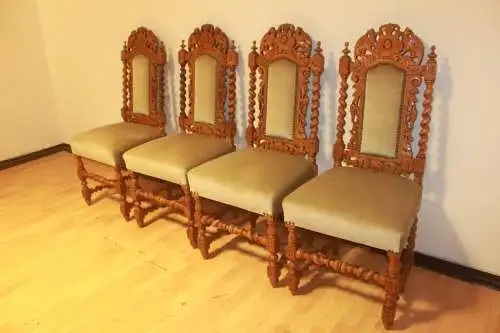 4  Esszimmerstühle Set Jagdstühle   Küchenstühle Gründer  Antik ca. 1900 Jh.