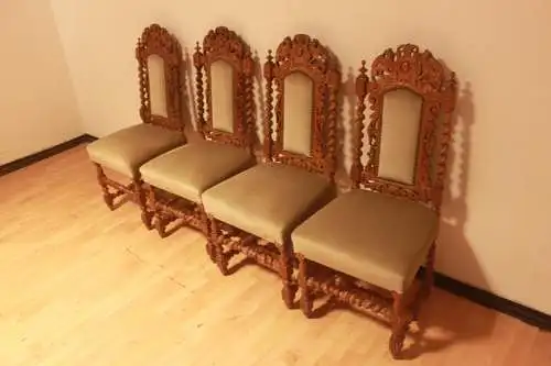 4  Esszimmerstühle Set Jagdstühle   Küchenstühle Gründer  Antik ca. 1900 Jh.