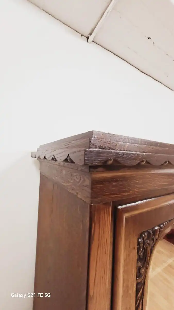 Bücherschrank Vitrine Bibolotheksschrank Antik ca 1910 art deco 10