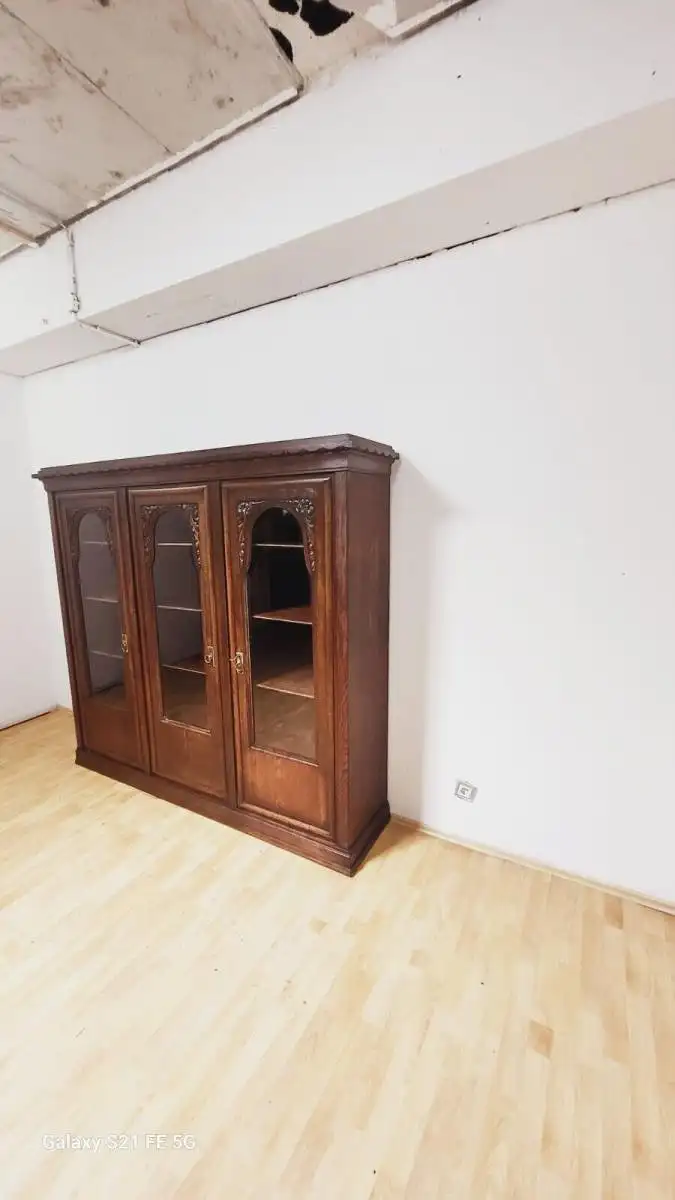 Bücherschrank Vitrine Bibolotheksschrank Antik ca 1910 art deco 11