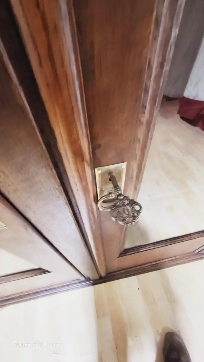 Bücherschrank Vitrine Bibolotheksschrank Antik ca 1910 art deco 12