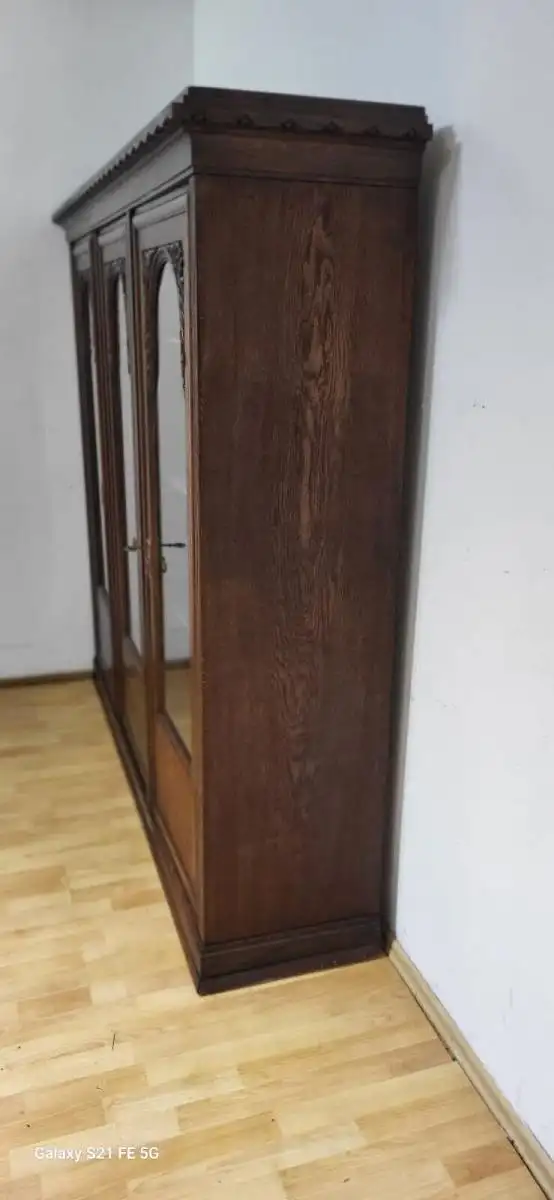 Bücherschrank Vitrine Bibolotheksschrank Antik ca 1910 art deco 17