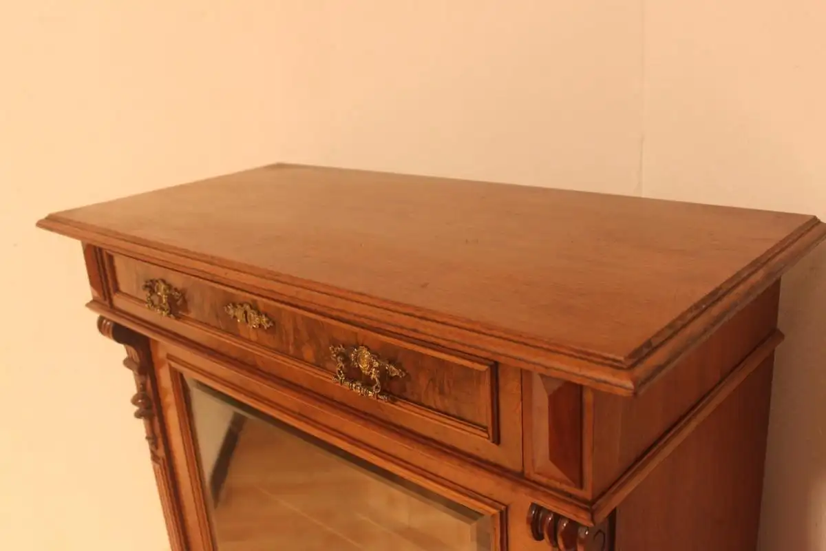 Antik Vitrine  Schrank Wohnzimmer ca. 19 Jh. 4