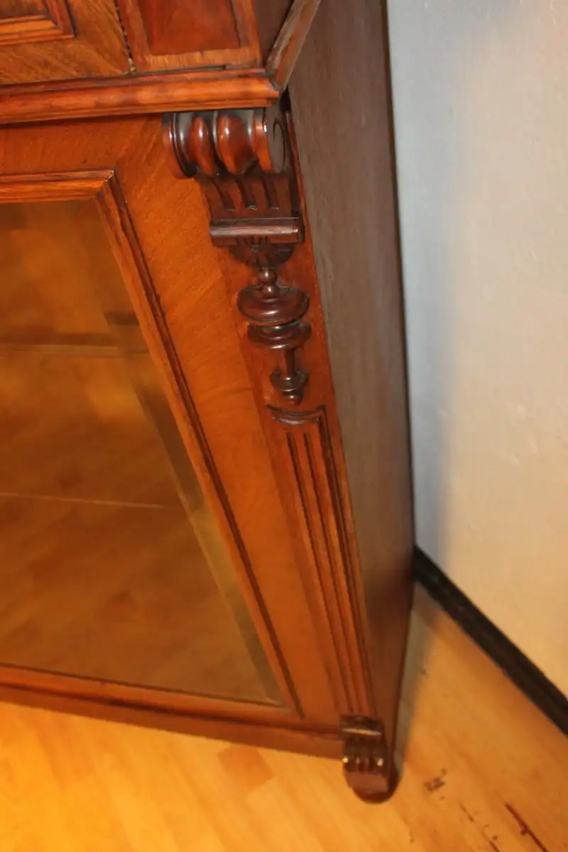 Antik Vitrine  Schrank Wohnzimmer ca. 19 Jh. 6