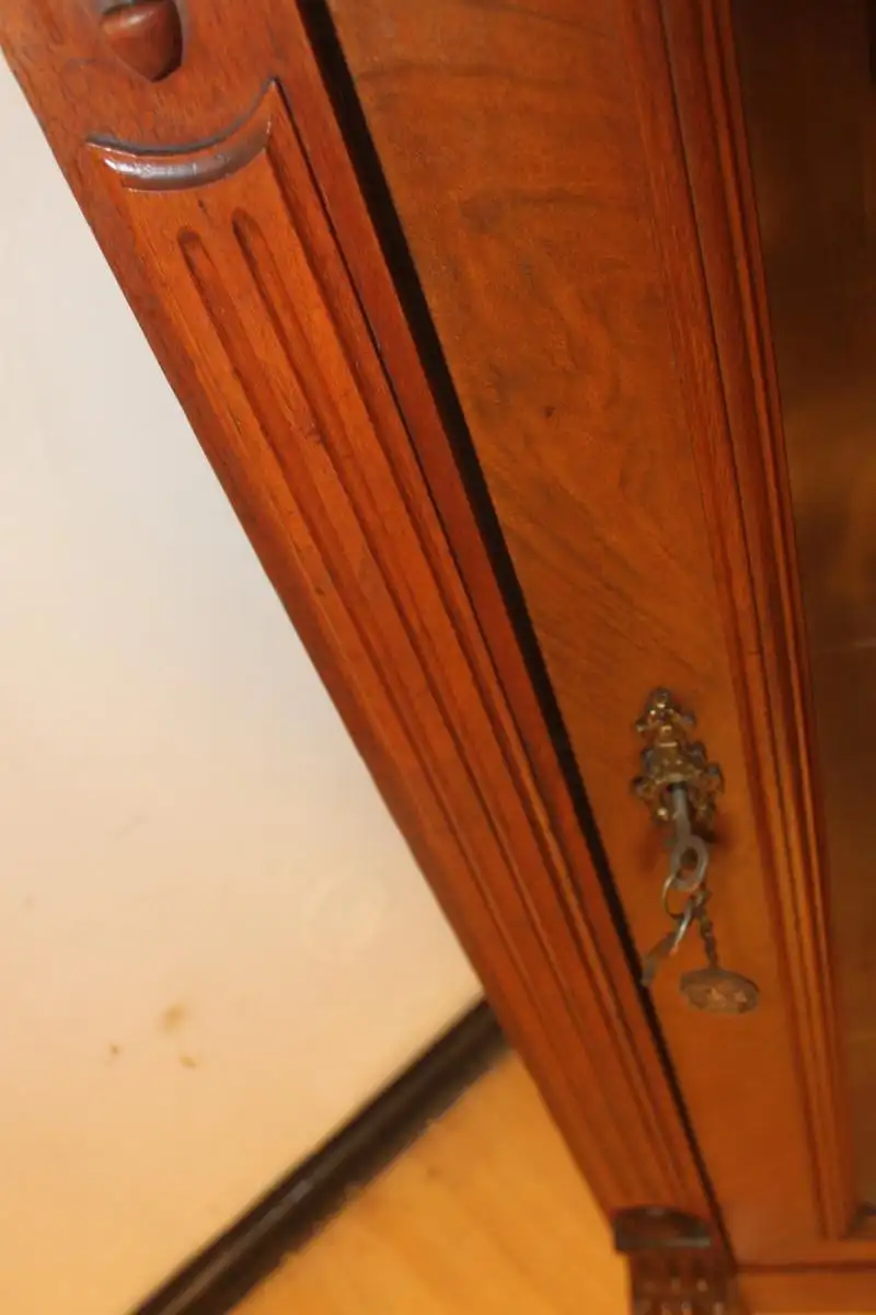 Antik Vitrine  Schrank Wohnzimmer ca. 19 Jh. 7
