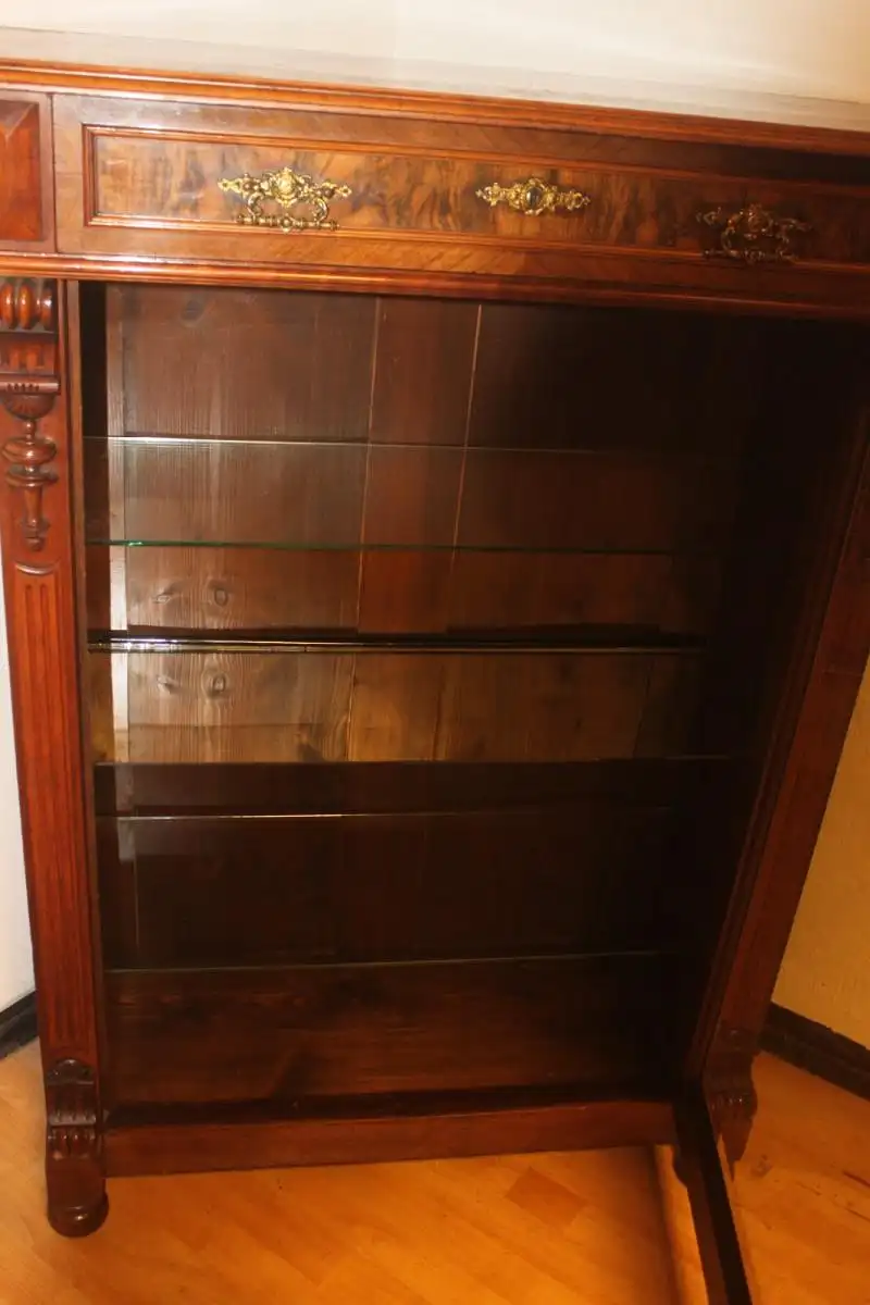 Antik Vitrine  Schrank Wohnzimmer ca. 19 Jh. 8
