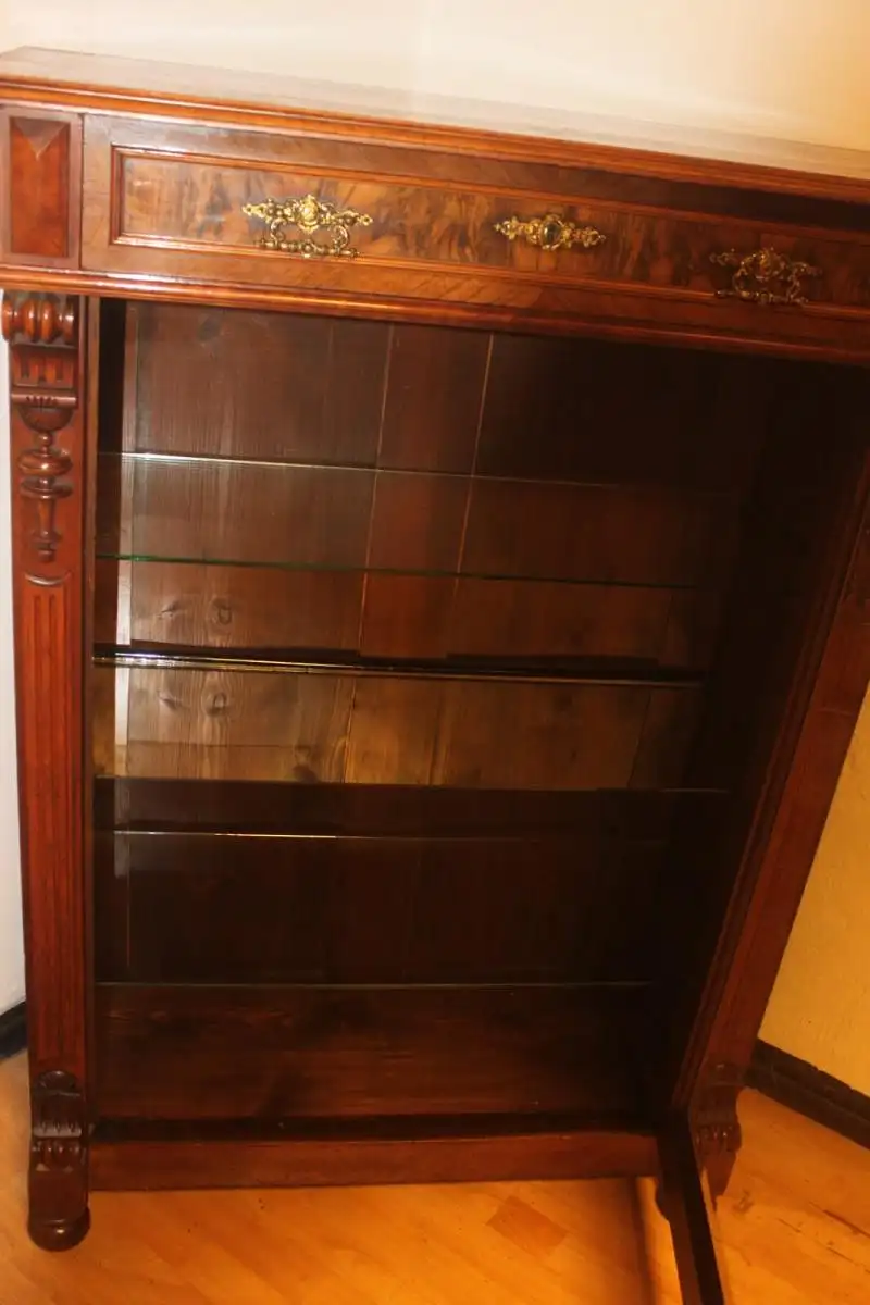 Antik Vitrine  Schrank Wohnzimmer ca. 19 Jh. 9