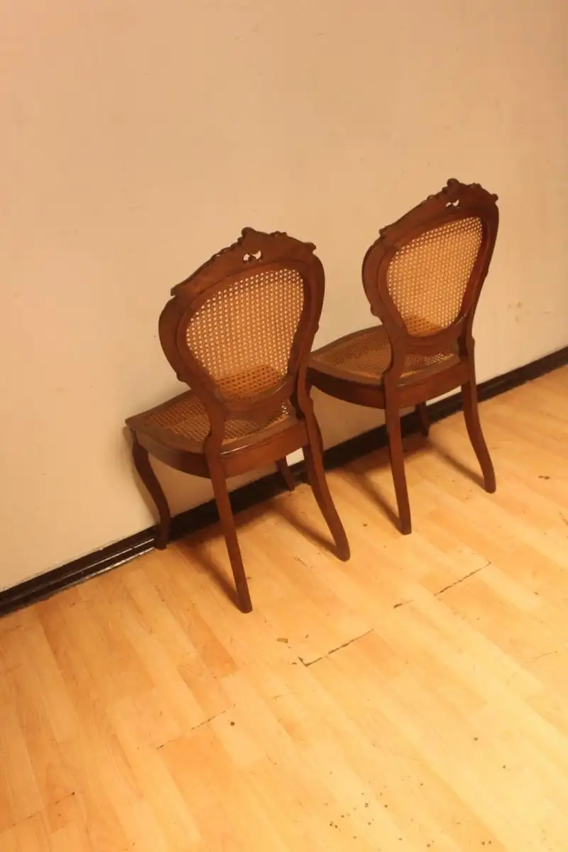 2 Stühle Set Antik Esszimmerstühle, Salonstühle 9