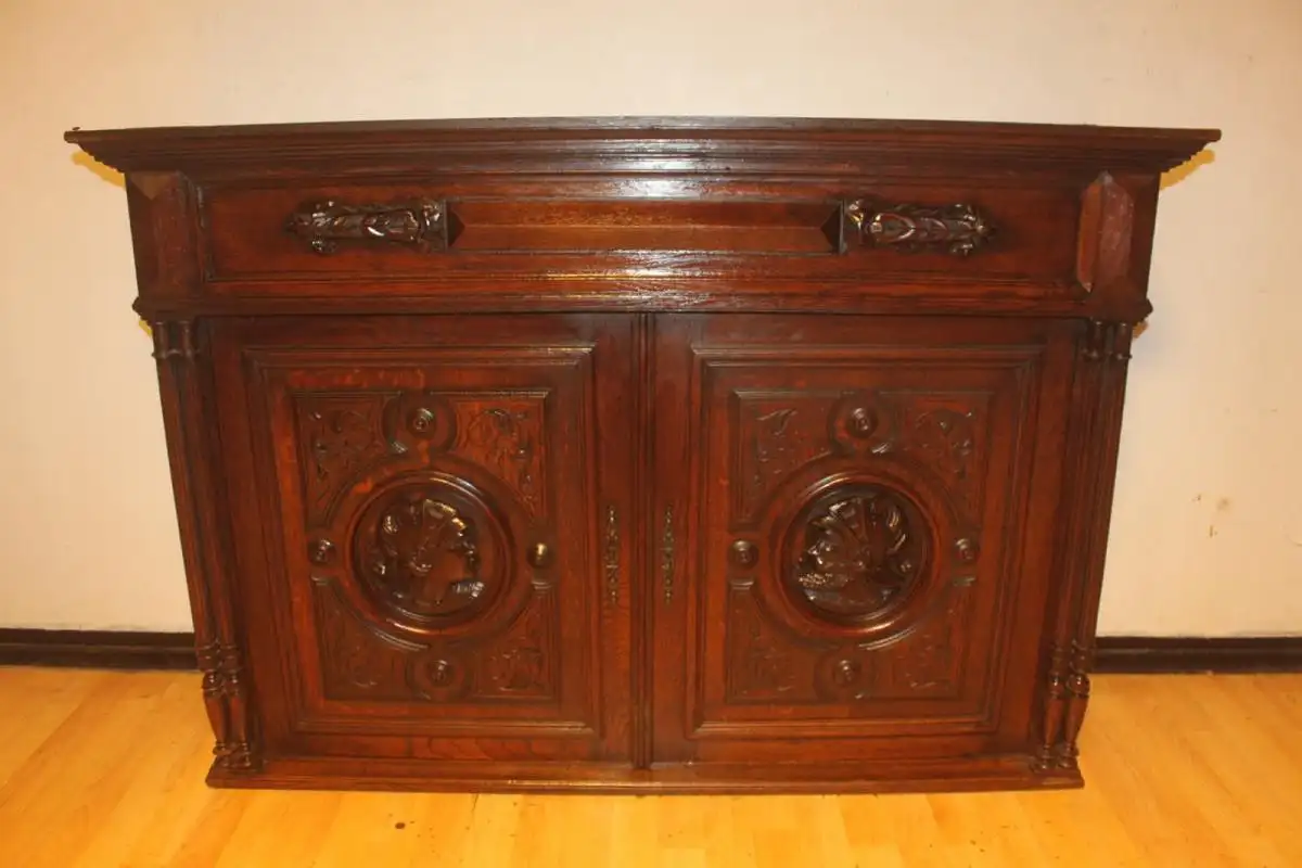 Antik Aufsatzschrank Hängeschrank ca 1900 Jh. 1