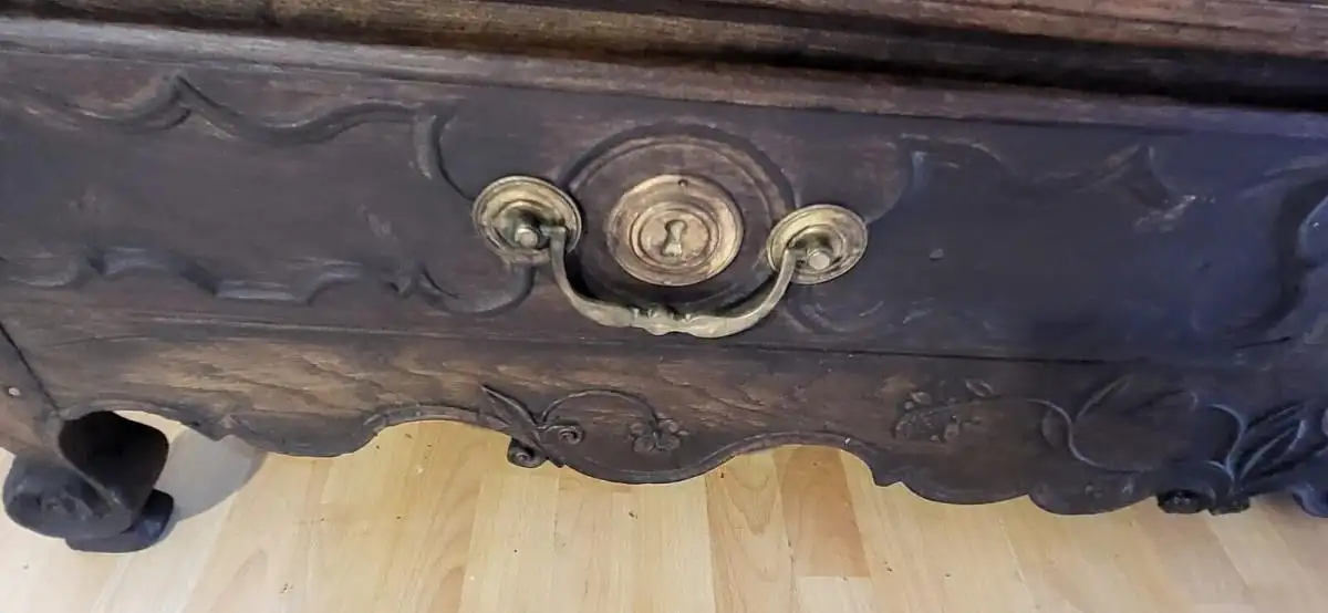 Französischer Hochzeitschrank Kleiderschrank Antik ca  1860 Jh. 18