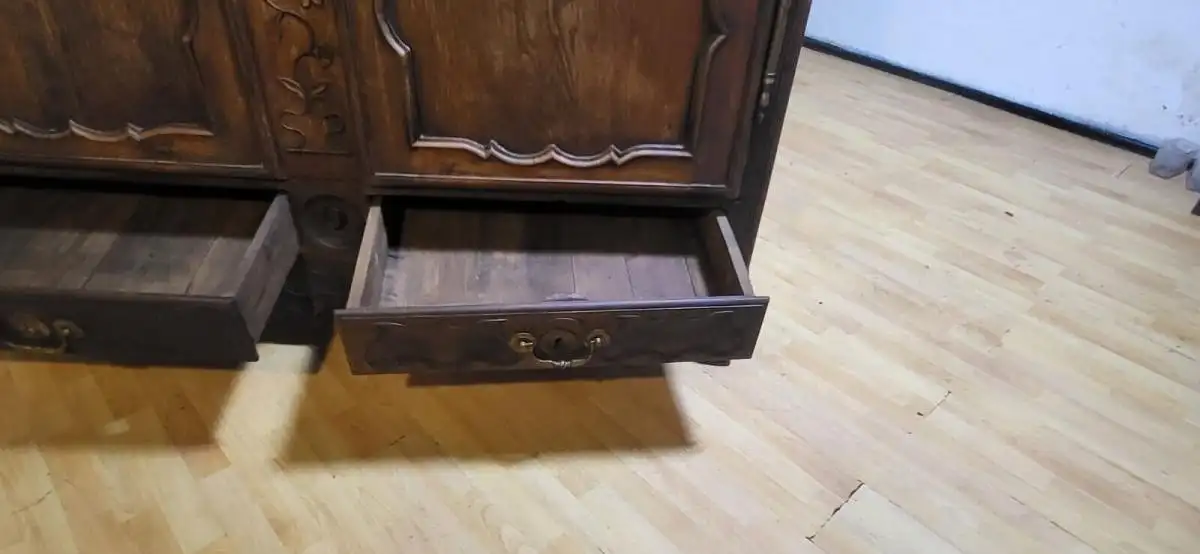Französischer Hochzeitschrank Kleiderschrank Antik ca  1860 Jh. 2