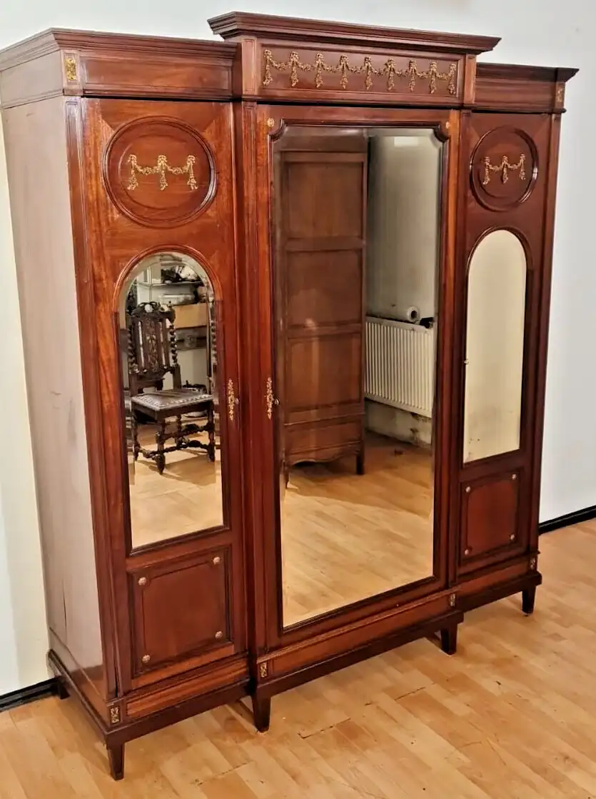 Kleiderschrank Wäscheschrank Orginal Antik ca. 19 Jh.