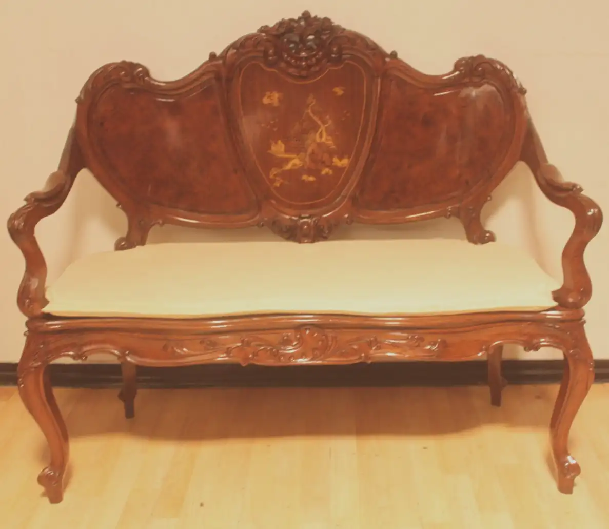 asiatiches Sofa 3 Sitzer Antik ca 1900 JH.
