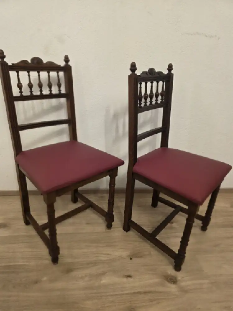 2 Esszimmerstühle Küchenstühle Wohnzimmerstühle Antik um 1900 Jh. 0