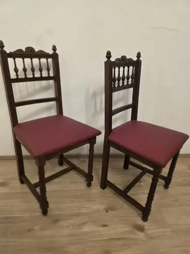 2 Esszimmerstühle Küchenstühle Wohnzimmerstühle Antik um 1900 Jh.