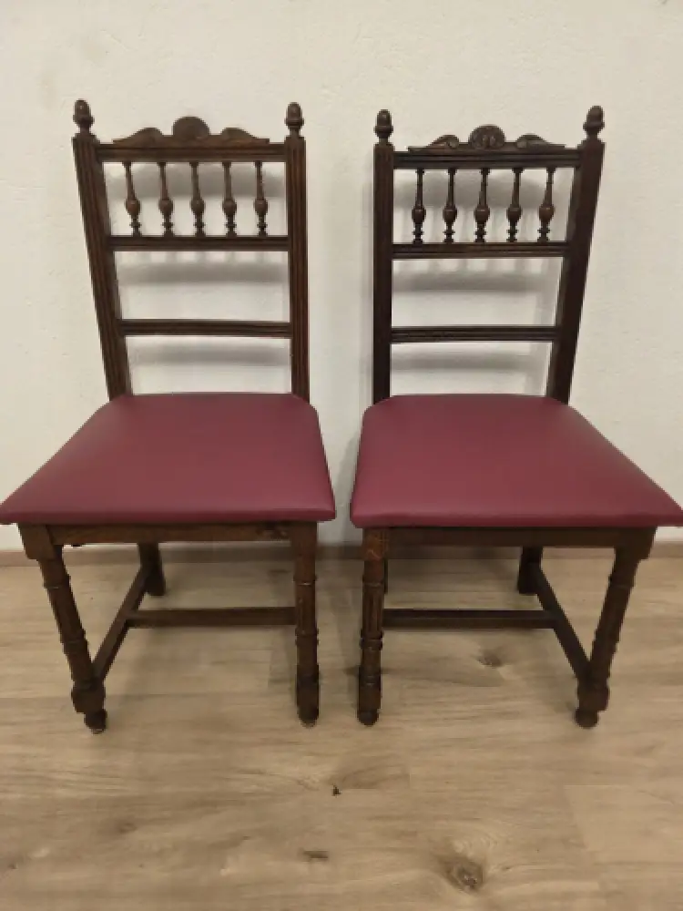 2 Esszimmerstühle Küchenstühle Wohnzimmerstühle Antik um 1900 Jh. 1