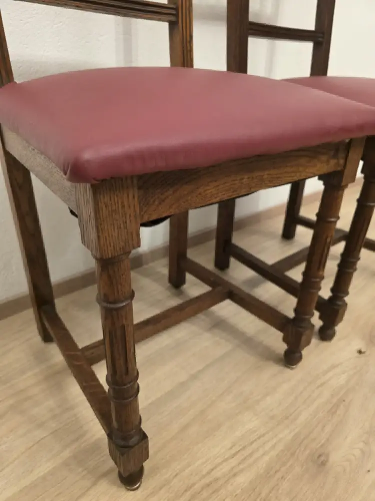 2 Esszimmerstühle Küchenstühle Wohnzimmerstühle Antik um 1900 Jh. 11