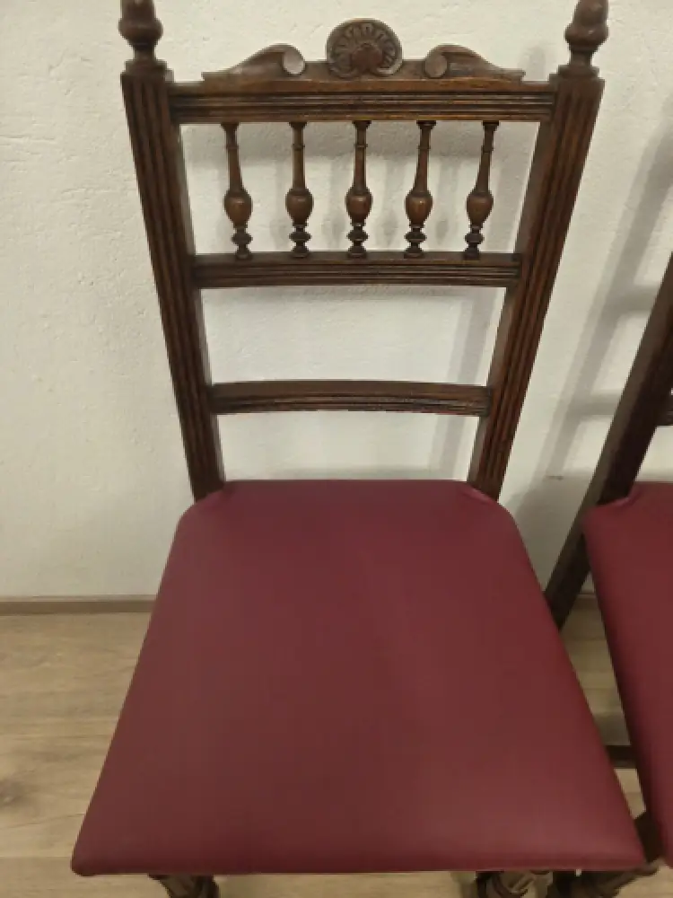 2 Esszimmerstühle Küchenstühle Wohnzimmerstühle Antik um 1900 Jh. 3