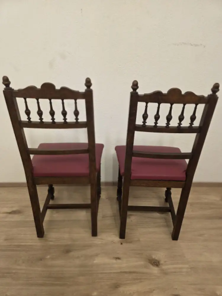 2 Esszimmerstühle Küchenstühle Wohnzimmerstühle Antik um 1900 Jh. 5