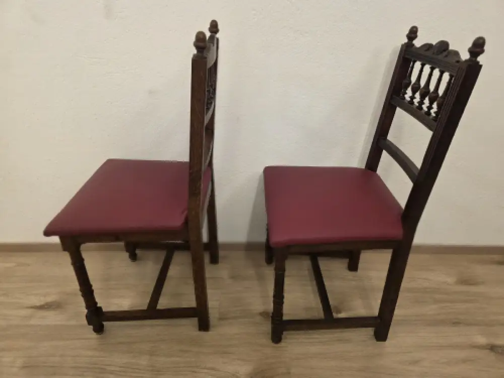 2 Esszimmerstühle Küchenstühle Wohnzimmerstühle Antik um 1900 Jh. 6