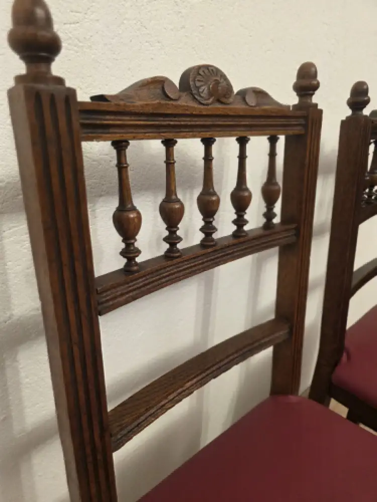 2 Esszimmerstühle Küchenstühle Wohnzimmerstühle Antik um 1900 Jh. 8