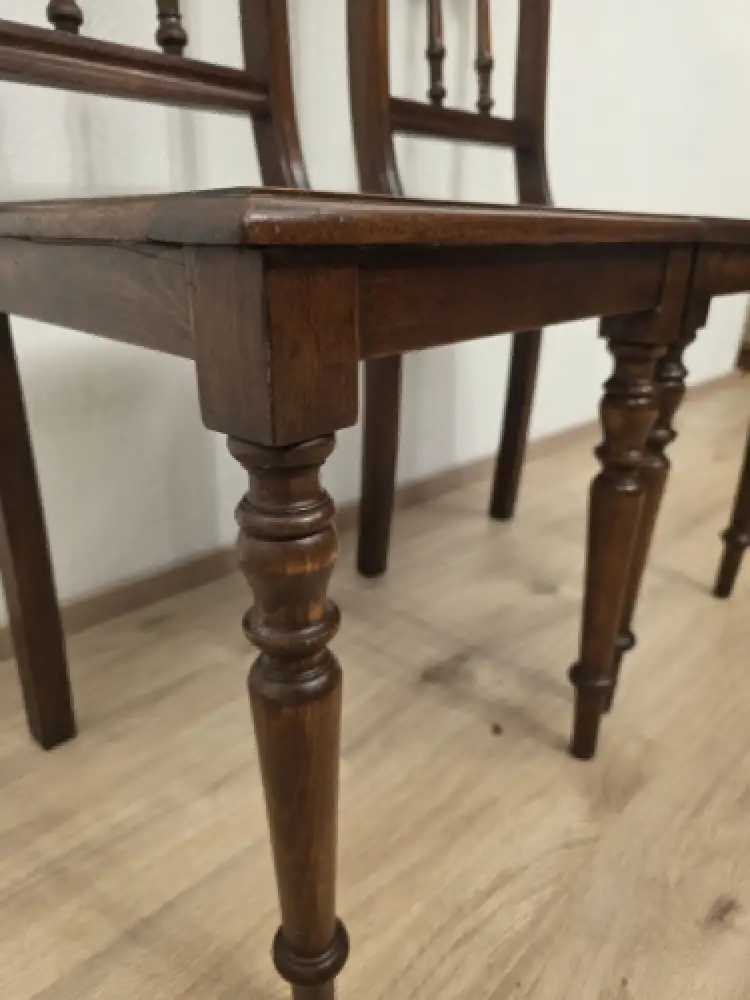 2 Esszimmerstühle Küchenstühle Wohnzimmerstühle Antik um 1900 Jh. 11