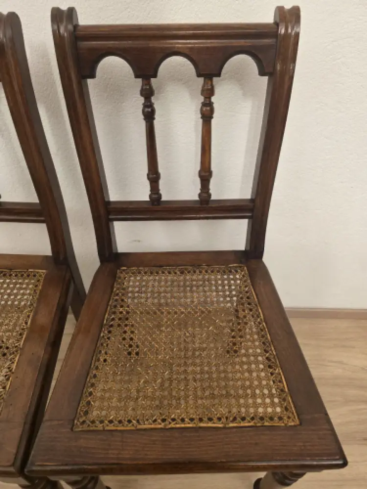 2 Esszimmerstühle Küchenstühle Wohnzimmerstühle Antik um 1900 Jh. 4