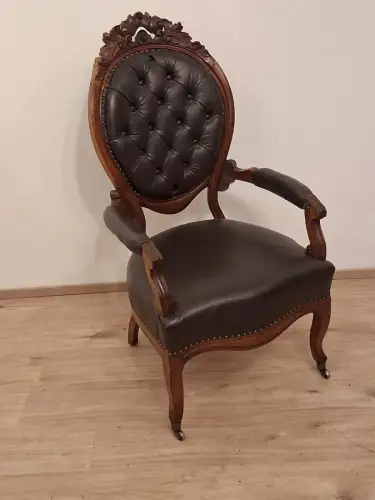 Thronsessel Sitzmöbel Sessel Armlehnstuhl Antik ca. 1900Jh.