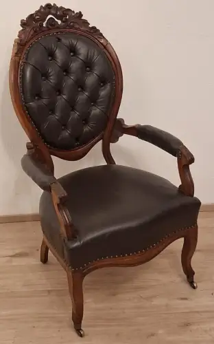 Thronsessel Sitzmöbel Sessel Armlehnstuhl Antik ca. 1900Jh.