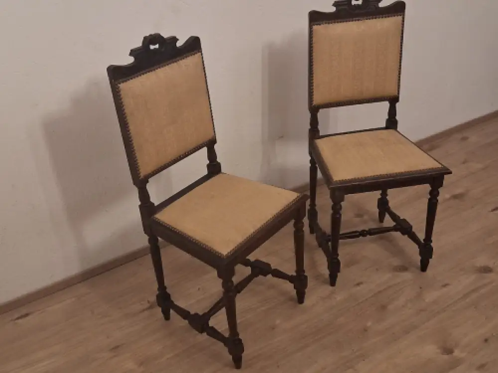 2 Esszimmerstühle Küchenstühle Wohnzimmerstühle Antik um 1900 Jh. 1