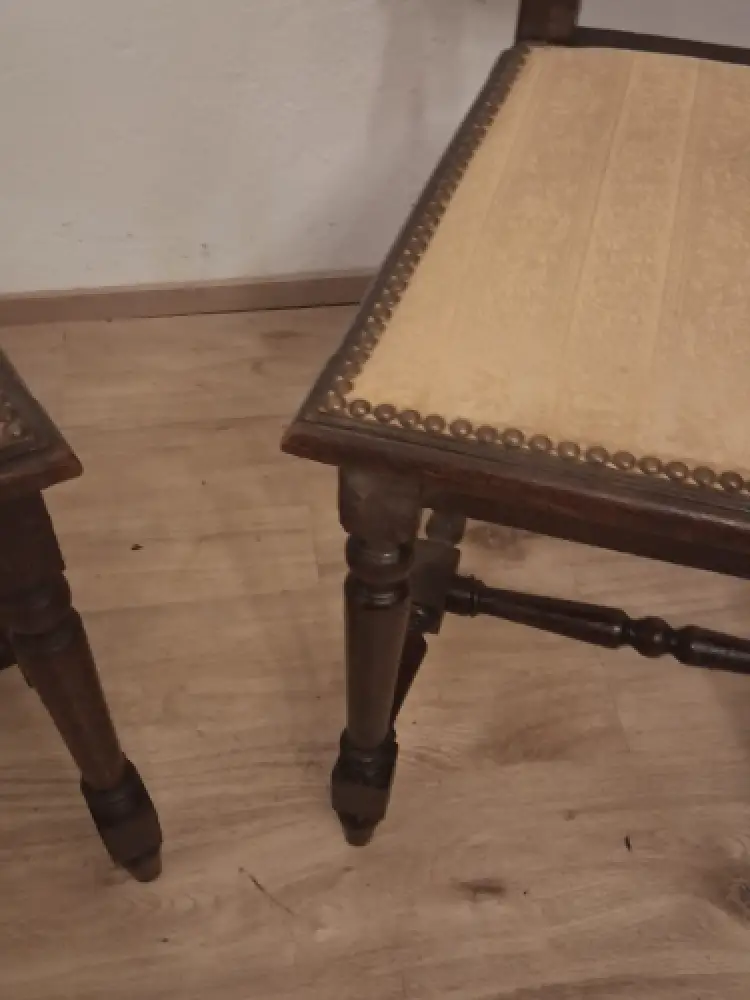 2 Esszimmerstühle Küchenstühle Wohnzimmerstühle Antik um 1900 Jh. 8