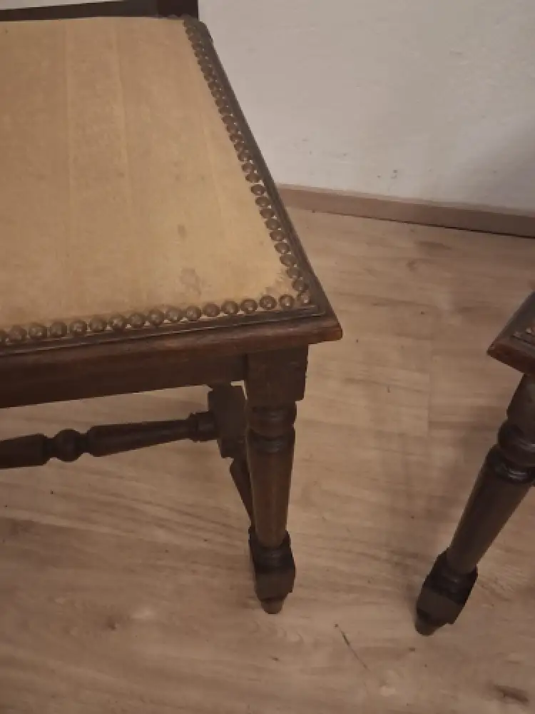 2 Esszimmerstühle Küchenstühle Wohnzimmerstühle Antik um 1900 Jh. 9