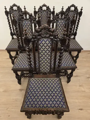 6  Esszimmerstühle Set Hochlehner Gründer  Antik ca. 1900 Jh.