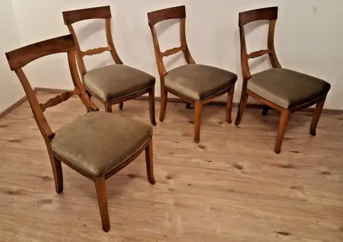4 Biedermeier Stühle Esszimmerstühle Stil  Antik ca. 1900 Jh.