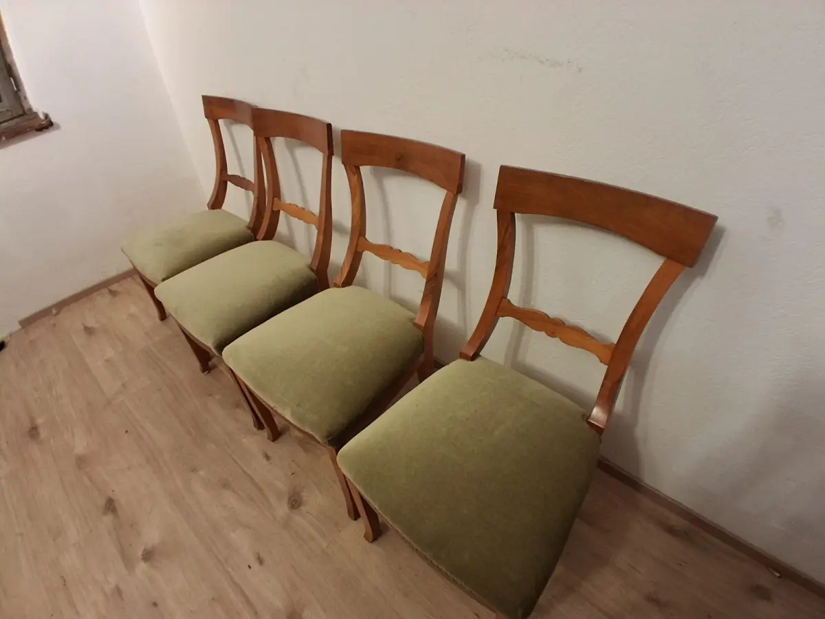 4 Biedermeier Stühle Esszimmerstühle Stil  Antik ca. 1900 Jh. 2