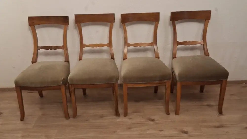 4 Biedermeier Stühle Esszimmerstühle Stil  Antik ca. 1900 Jh. 3