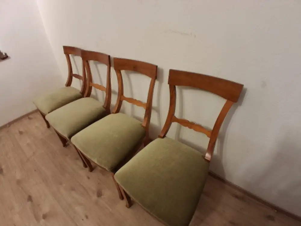 4 Biedermeier Stühle Esszimmerstühle Stil  Antik ca. 1900 Jh. 5