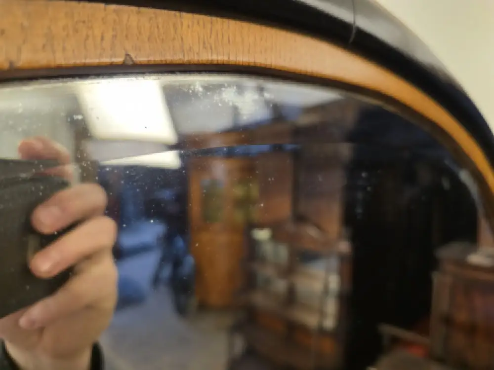 Spiegel Wandspiegel Flurspiegel Facettenschliff Oval Alt Massiv Antik ca. 1900h 5