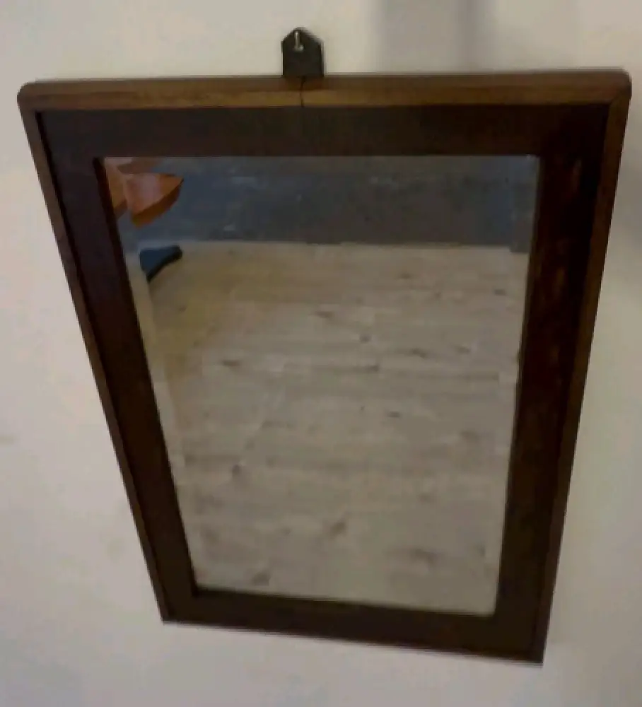 Spiegel Wandspiegel Flurspiegel Facettenschliff Alt Massiv Antik ca. 1900h 4