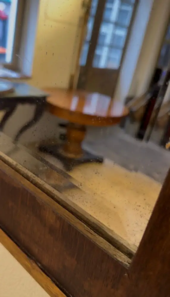 Spiegel Wandspiegel Flurspiegel Facettenschliff Alt Massiv Antik ca. 1900h 6