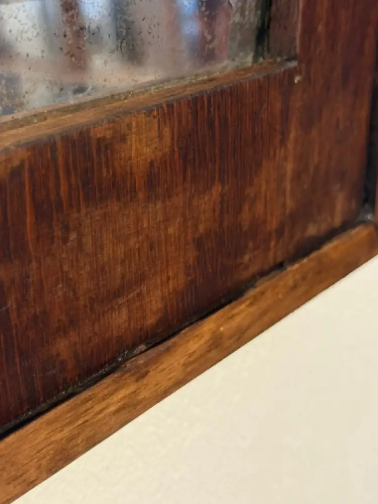 Spiegel Wandspiegel Flurspiegel Facettenschliff Alt Massiv Antik ca. 1900h 9