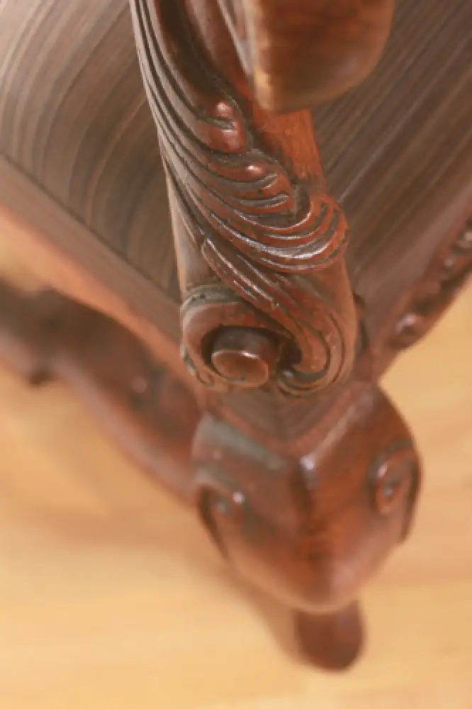 Thronsessel Sitzmöbel Sessel Armlehnstuhl Antik ca. 1900Jh. 4