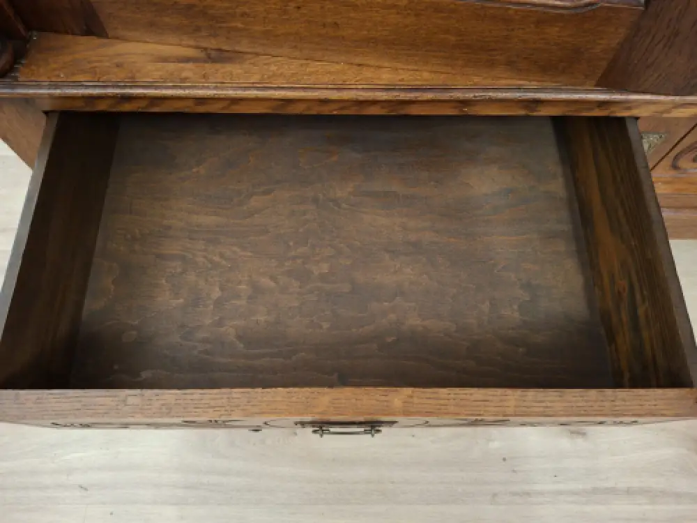 Wäscheschrank Kleiderschrank Schlafzimmer Antik in Eiche ca. 19 Jh. 11